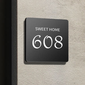 Acrylic cửa số nhà ý tưởng cá nhân phòng số signage khách sạn cửa số - Product Image 3