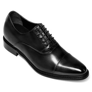 Zapatos Oxford de Vestir con Punta Redonda Pintados a Mano de Cuero Genuino para Hombre, que Aumentan la Estatura en Verano, 7 CM/2.76 Pulgadas Más Altos - Product Image 3