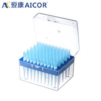 Embouts filtrantes universels en plastique, 1000ul, transparents stérilisés, jetables, pour laboratoire médical, vente en gros, 100 pièces