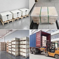 Système de batterie solaire LiFePO4 36 kWh 51,2 V 720 Ah avec bande LED lumineuse et onduleur 50 kW pour maison rurale, stock UE Allemagne Pologne