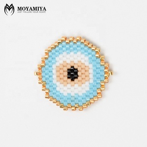 MI-P180099 Moyamiya Nazar Nueva joyería contra Pendientes De botón Pendientes De Miyuki De Moda colgante De Boho para los niños - Product Image 1