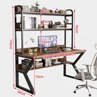 Bureau d'ordinateur moderne pour la lecture, l'étude, le travail et les jeux avec étagère