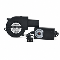 Ventilateur souffleur en plastique haute pression 97 mm pour cuisson, portable, 9733, 12 V CC, mini souffleur d'air avec contrôle de vitesse WKH1024VH pour barbecue extérieur