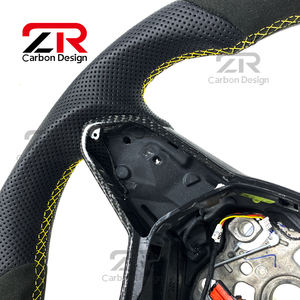 <span class=keywords><strong>Volante</strong></span> Deportivo de Cuero Perforado de Ante con Fibra de Carbono para Volkswagen ID3 ID7 VW Mk6 <span class=keywords><strong>Mk7</strong></span> Mk8 <span class=keywords><strong>gti</strong></span> Gtr Golf R-Line R CC POLO - Product Image 3