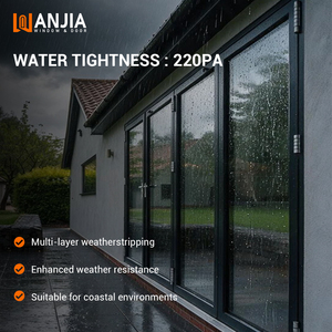 Heavy Duty Coastal Glass Commercial <strong>Doors</strong> Folding Glass <strong>Door</strong> Thermal Breaking Glass Bifold <strong>Doors</strong> - Product Image 3