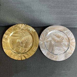 13 "3 Couleurs Galvanoplastie 3d Feuille Imprimer Plaque De Luxe Fine Motif Fruits <span class=keywords><strong>Plat</strong></span> Bol Plateau Décoratif Chargeur Assiettes Pour La Fête - Product Image 1