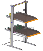 Système de stationnement vertical à 3 niveaux pour 3 véhicules en extérieur
