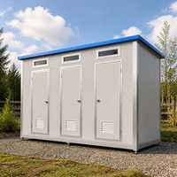 Unité de toilettes mobiles portables à plusieurs portes pour installations sanitaires publiques
