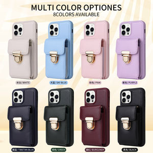 กระเป๋าหนัง PU สุดหรูมีสายคาดลำตัวเคสโทรศัพท์สำหรับ <span class=keywords><strong>iPhone</strong></span> 15 PRO MAX 14 13 IPhone15มาพร้อมกับกระเป๋าเงินฝาหลัง - Product Image 3