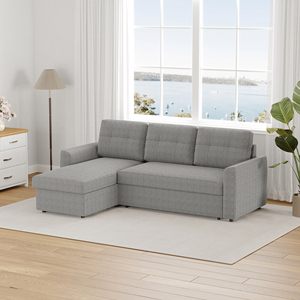 Sofá Cama Moderno de Lujo con Función de Almacenamiento, Suministro al por Mayor de Fábrica, Sofá Cama de Tela Gris - Product Image 2