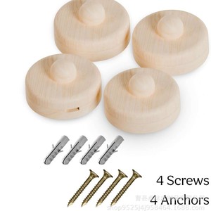 Cross-border wooden wall-mounted blanket <b>clips</b>, carpet display <b>hooks</b>, round tapestry hangers, quilt <b>hooks</b>, blanket <b>clips</b> - Product Image 3