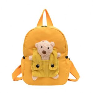 Hot Selling Canvas Cute Bear <b>Small</b> Kids <b>Backpack</b> Kindergarten Children School Bags With Custom Logo - Product Image 6