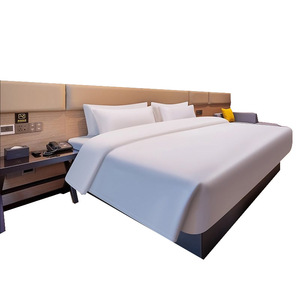 ชุดเฟอร์นิเจอร์ห้องนอนโรงแรมแบบทันสมัยพร้อมโครงเตียงไม้เตียงนอนที่นอนและหัวเตียงสำหรับใช้ในโรงเรียน - Product Image 2