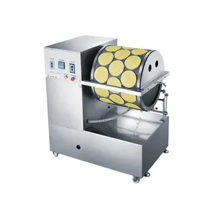 Mesin Dekorasi krim kue gula yang dapat dimakan, mesin pelapis krim kue bulat ribu lapisan lapisan