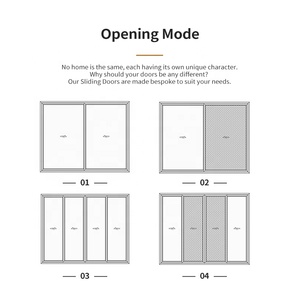 Puerta Corredera de Aluminio Personalizada para Patio Exterior, Diseño Moderno, Puerta Corredera de Vidrio con <span class=keywords><strong>Mosquitera</strong></span> - Product Image 3