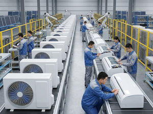 เครื่องปรับอากาศประหยัดพลังงาน 9000BTU 48V ใช้พลังงานแสงอาทิตย์ 100% ระบบสำรองแบตเตอรี่แบบเชื่อมต่อกริด GD-9K-CH ระบบจ่ายไฟคู่ - Product Image 5
