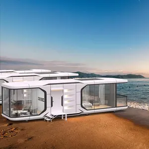 Rumah rumah prefab mewah 40 kaki rumah rumah modular rumah kabin Kapsul Harga rumah mobile untuk dijual