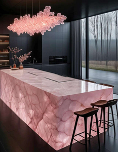 <span class=keywords><strong>Dalle</strong></span> de salle à manger de luxe moderne, imperméable, polie, translucide <span class=keywords><strong>rose</strong></span> clair, pour usage intérieur en appartement et application hôtelière, d'origine brésilienne - Product Image 4