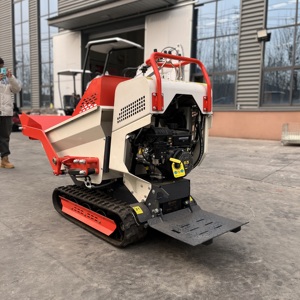 KOSTENLOSER VERSAND!! hydraulischer 300kg Tragfähigkeit Benzinmotor angetriebener Barrow <span class=keywords><strong>Mini</strong></span> Track <span class=keywords><strong>Dumper</strong></span> - Product Image 2