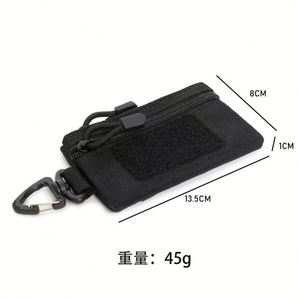 Multifunction Wallet <b>Mini</b> Portable Zipper Pouch Coin Purse Belt Waist <b>Bag</b> for Men Outdoor Camping Hiking - Product Image 4