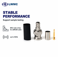 Conector Macho BNC LWMC para Cable LMR300 de hasta 4GHz VSWR 1.30:1 Máx.
