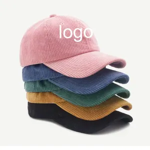 Casquette épaisse en velours côtelé, couleur unie, chapeau de sport de baseball, nouvelle collection 2019
