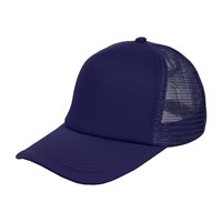 Casquette de camionneur avec logo personnalisé Casquette de camionneur en mousse unie et chapeau Chapeaux vierges à 5 panneaux avec logo personnalisé Casquettes de sport