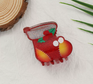 Pinzas de Pelo Acrílicas Navideñas de Alta Calidad para Mujer, Pinzas de Pelo Lindas con Dibujos Animados, Accesorios Festivos para el Cabello - Product Image 1