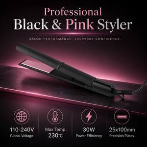 ANBOLIFE Lisseur de cheveux <span class=keywords><strong>pas</strong></span> <span class=keywords><strong>cher</strong></span> PTC à chauffage rapide 1 bouton 210 degrés avec interrupteur rotatif pour femmes Planchas Para Cabello - Product Image 4