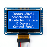 Maßgefertigtes 128x64 Monochrom TFT LCD Modul mit Hoher Helligkeit für Drucker & Kopierer Bedienfelder