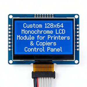 โมดูลจอ TFT LCD ขาวดำแบบกำหนดเองขนาด 128x64 ความสว่างสูง สำหรับแผงควบคุมเครื่องพิมพ์และเครื่องถ่ายเอกสาร - Product Image 6