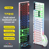 Ensemble clavier et souris filaire T-WOLF TF210, clavier de jeu RGB, ensemble clavier et souris pas cher