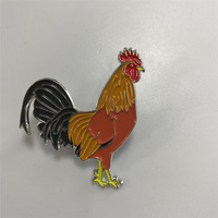 Livraison rapide en gros drapeau mexicain Style insigne en métal dessin animé coq mexicain chapeau épingle accessoires