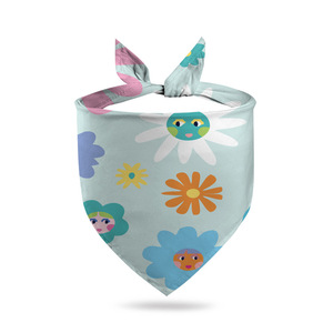 Evcil ürünler tedarikçisi toptan tarzı moda kare üçgen bandanalar baskılı düz yaka eşarp özel logo pet bandana köpek - Product Image 6