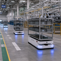 Robot intelligent AGV laser 1200 kg, pour la préparation des commandes en entrepôt et l'alimentation des lignes d'assemblage, avec évitement d'obstacles et double vitesse adaptative