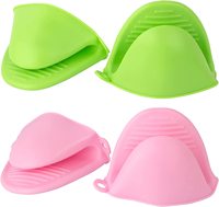 Gants de cuisine en Silicone résistants à la chaleur, paires de gants de cuisine en Silicone pour support de casserole chaude