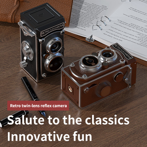Fotocamera Digitale Retrò TLR Mini da 1,54 Pollici, Portatile con Doppia Lente, Visione Notturna, Autofocus, Video, Fotocamera per Bambini - Product Image 5