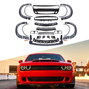 Kit d'accessoires de carrosserie automobile : Cache-pare-chocs avant avec élargisseurs d'ailes pour <span class=keywords><strong>Dodge</strong></span> <span class=keywords><strong>Challenger</strong></span> 2015 à <span class=keywords><strong>2022</strong></span>, style Demon - Product Image 2