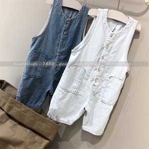 Tuta Casual in Denim Sottile e Morbido Stile Coreano per Ragazze, Collezione Primavera Estate - Nuova Tendenza Moda Famiglia Genitore-Figlio - Product Image 1