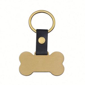 Customized Stainless Steel Keychain Laser Engraved Bone Shape With <b>Pet</b> Dog Company Logo Metal Crafts - Product Image 5