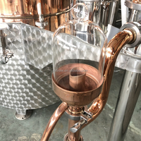 Équipement de distillation et de fermentation d'alcool en cuivre rouge 1000L |   Alambic traditionnel en cuivre pour whisky et brandy