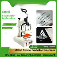 Máquina de sublimación por transferencia térmica para etiquetas de mangas, máquina digital manual de prensado en caliente para logotipos de ropa, para impresión de insignias y etiquetas de cuello.