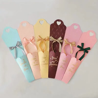 Boîte à fleurs unique personnalisée avec logo pour la Saint-Valentin, tendance mode, portable, impression couleur fixe, recyclée avec ruban