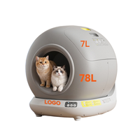 OEM Bac à litière pour chat autonettoyant grande capacité 78L, contrôle par application, fonctionnement silencieux et mains libres pour les foyers multi-chats en intérieur