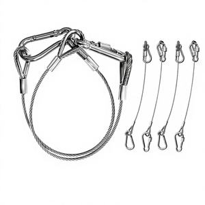 Câble <span class=keywords><strong>de</strong></span> liaison en acier inoxydable 304 avec mousqueton à ressort pour équipement industriel, sécurité des levages et du rigging - Product Image 5