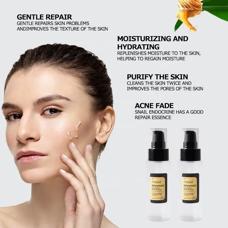 Venta al por mayor coreano 96% Caracol mucina cuidado de la piel antienvejecimiento cuidado de la piel suero facial blanqueamiento reparación Caracol suero para piel sensible
