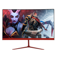Precio de fábrica, Negro/rojo/1920x1080 IPS 23,8 pulgadas 24 pulgadas escritorio curva Monitor juego de ordenador Monitor