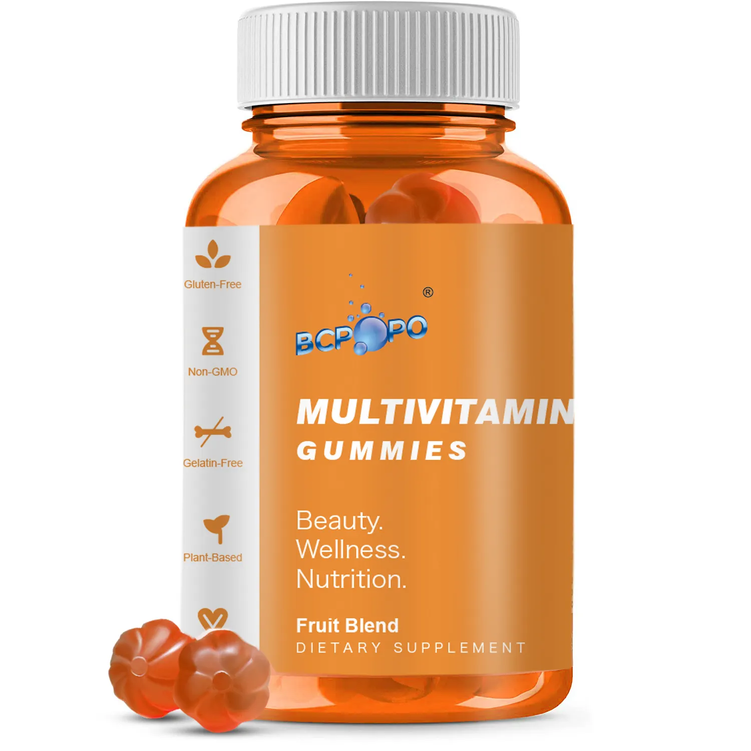 Etiqueta privada suplemento alimentar gummies multivitamina vitamina vegan e mineral gummios doces