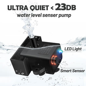 स्वचालित बिल्ली कुत्ता पानी का फव्वारा 2.2L चार्ज-संचालित अल्ट्रा-शांत पीने की मशीन रंगीन रोशनी ठोस पालतू पानी - Product Image 4