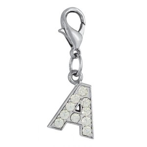 Letra A de Cristal con Pedrería para la Creación de Joyas y Accesorios - Product Image 1